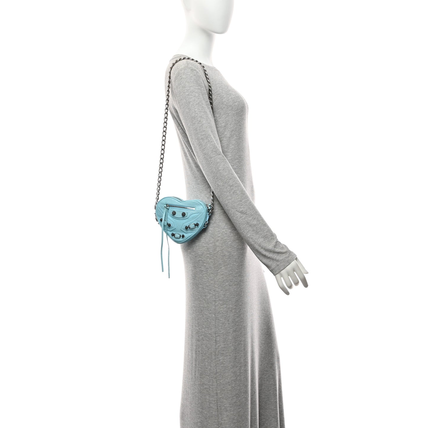 Agneau Arena Mini Le Cagole Heart Bag Blue