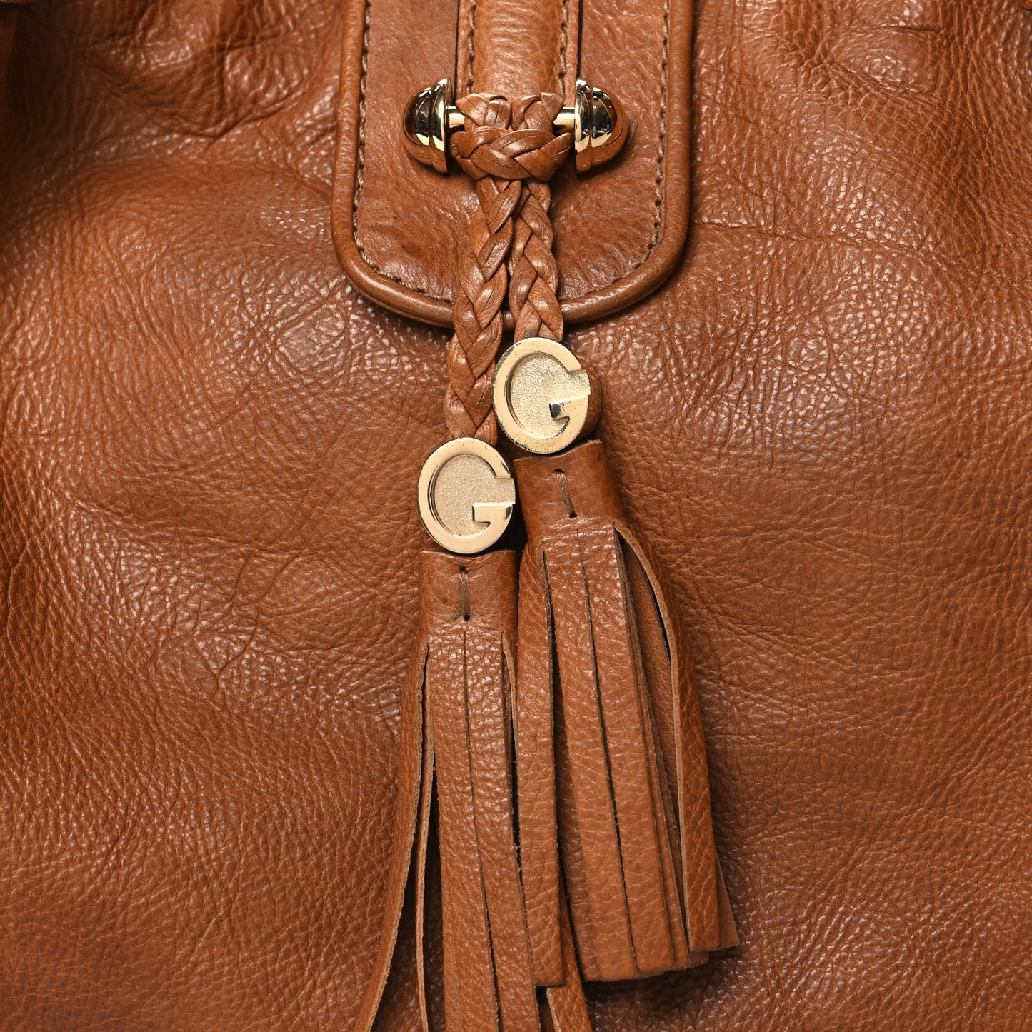 Pebbled Calfskin Medium Marrakech Shoulder Bag Camel