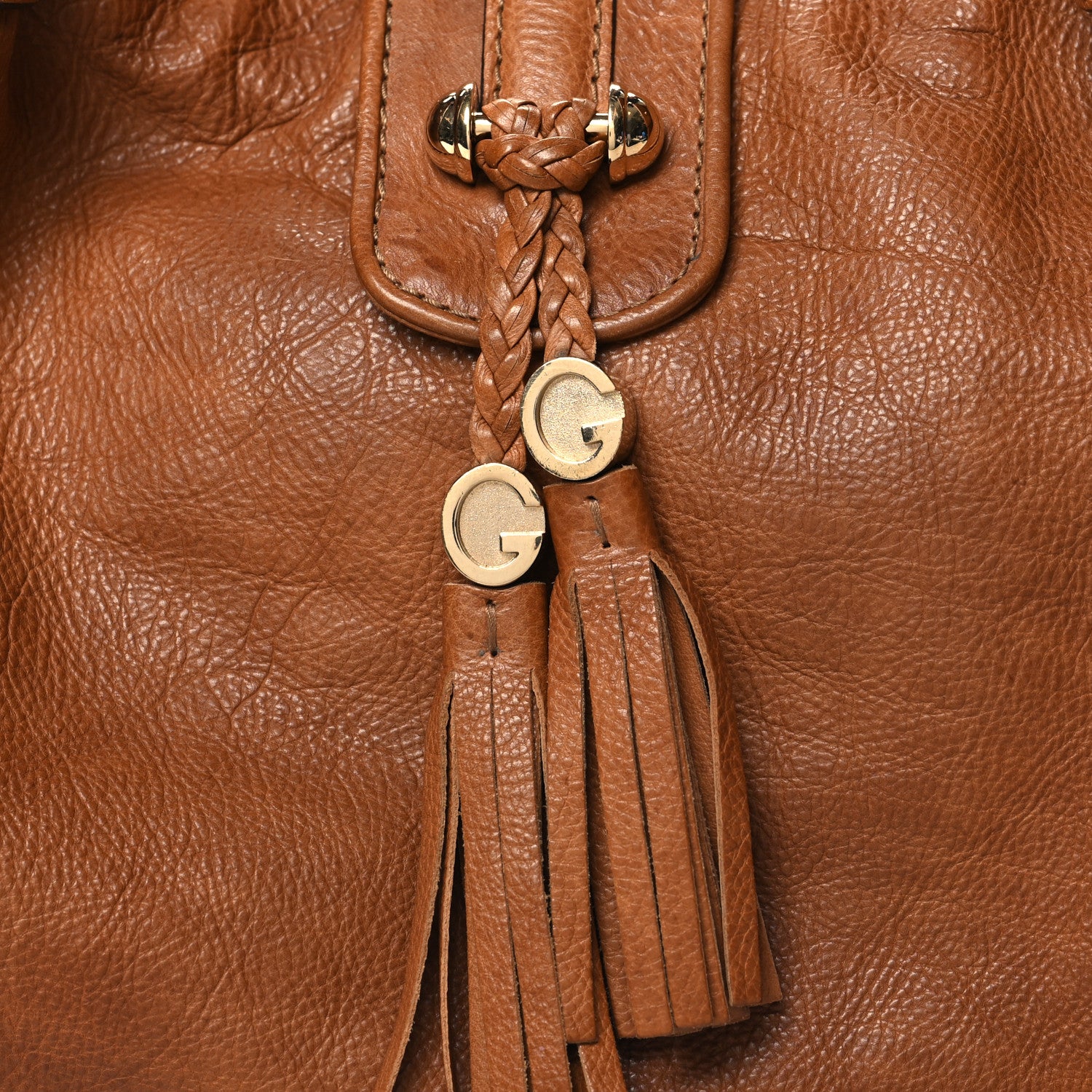 Gucci Pebbled Calfskin Medium Marrakech Shoulder Bag Camel 8 of 11