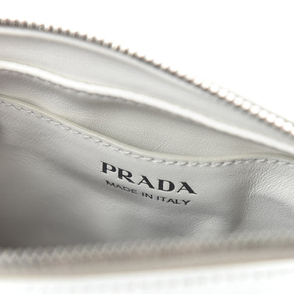 Prada Soft Calfskin Diagramme Crossbody Bag White 8 of 9