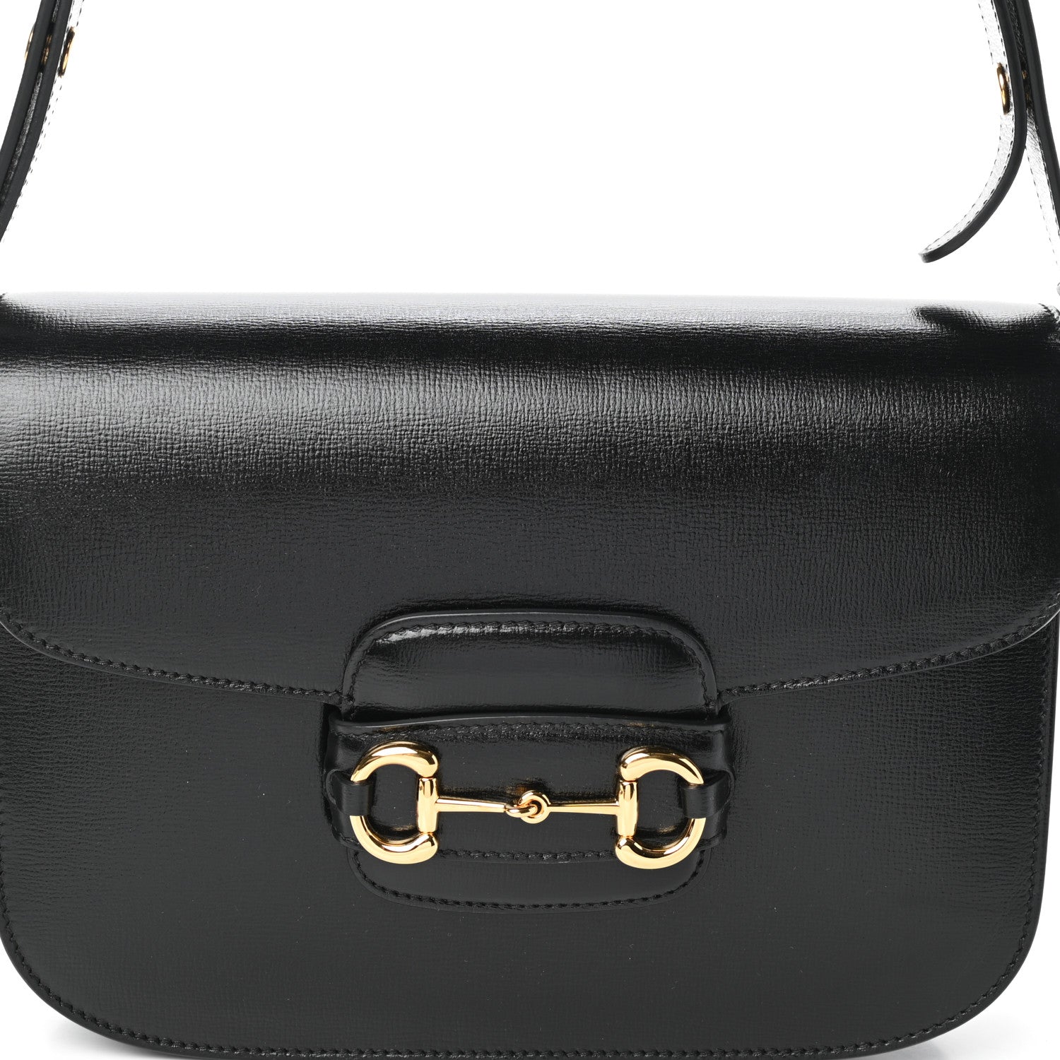 Gucci Azalea Calfskin Horsebit 1955 Shoulder Bag Black 7 of 9