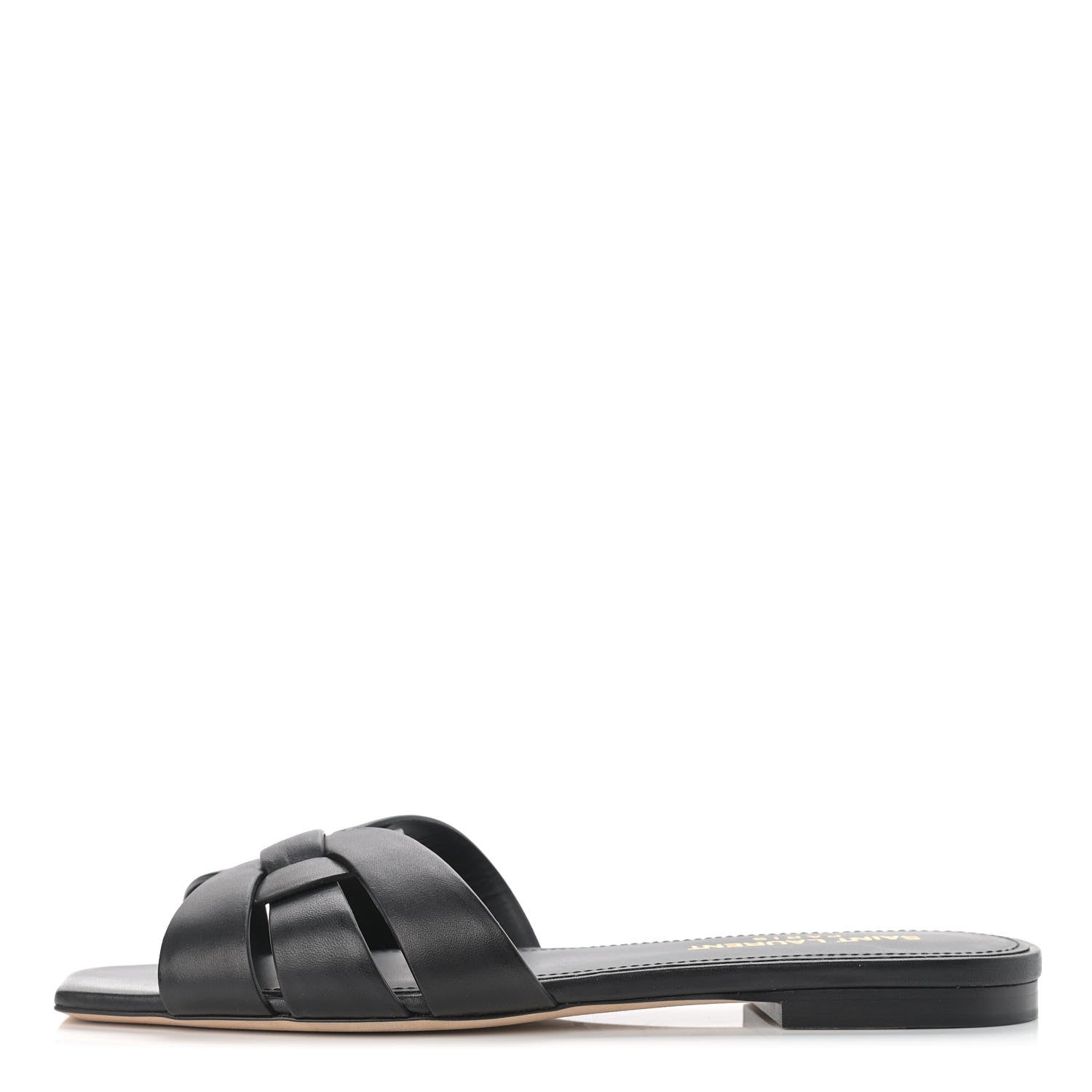 Saint Laurent Calfskin Nu Pied 05 Slide Sandals 35 Black 1 of 10