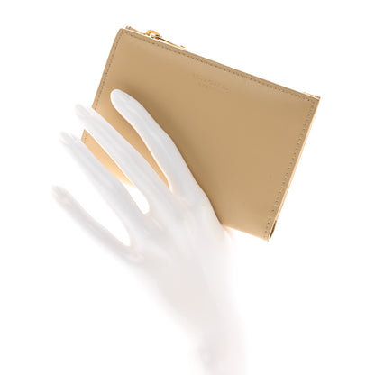 Saint Laurent SAINT LAURENT Calfskin Monogram Bi-Fold Zipped Wallet Nude Powder 2 of 11