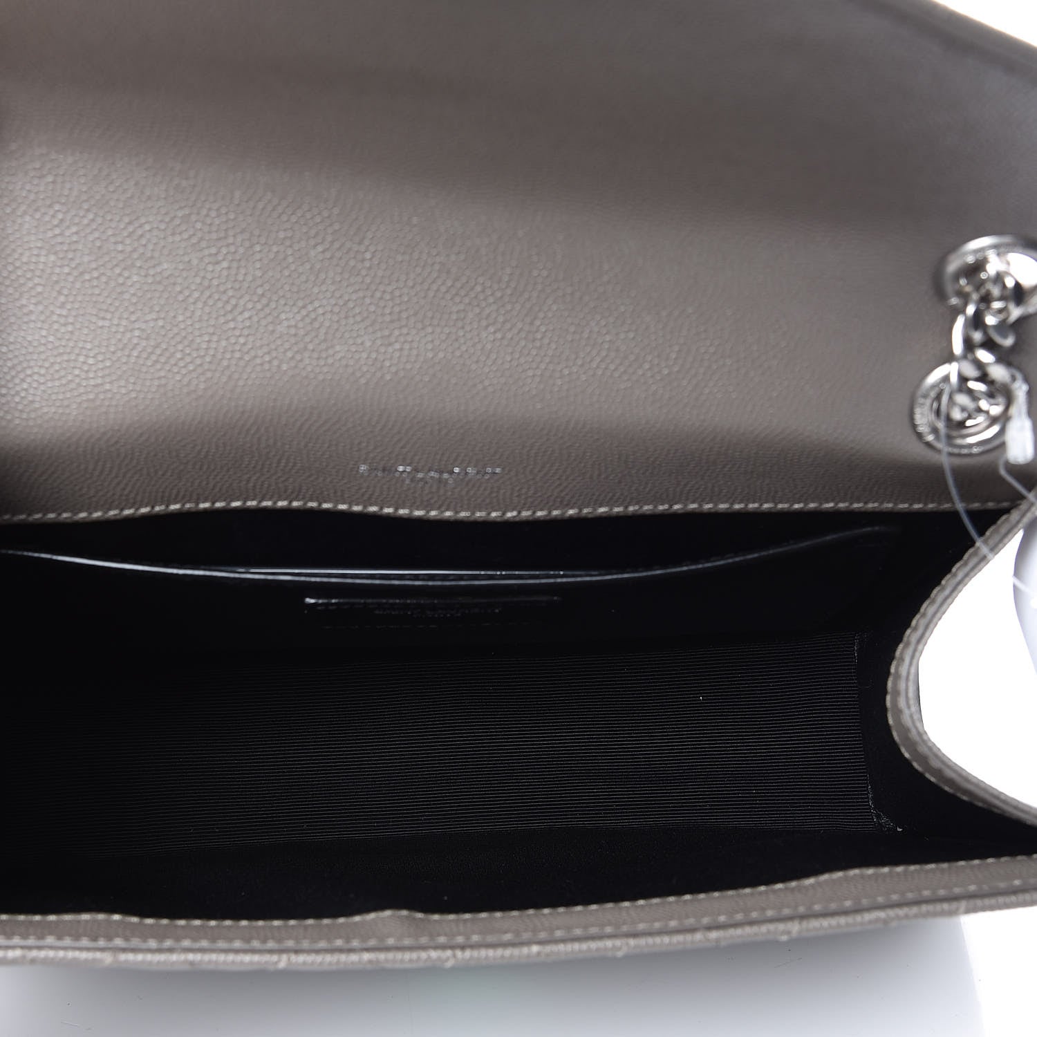 Saint Laurent Grain De Poudre Textured Mixed Matelasse Medium Triquilt Monogram Satchel New Stone 4 of 10