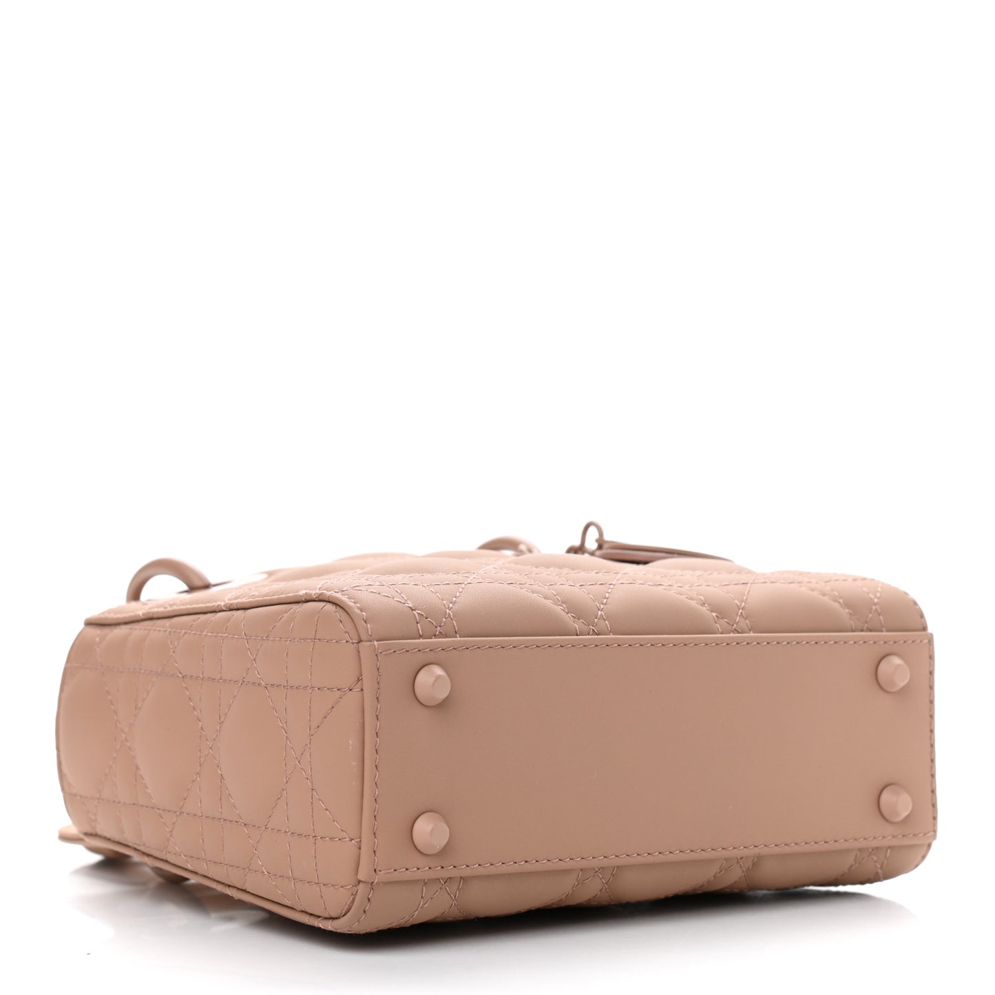 Ultra Matte Calfskin Cannage Mini Lady Dior Light Beige