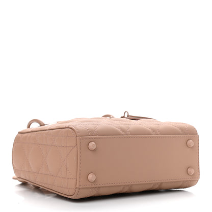 Christian Dior Ultra Matte Calfskin Cannage Mini Lady Dior Light Beige 4 of 9
