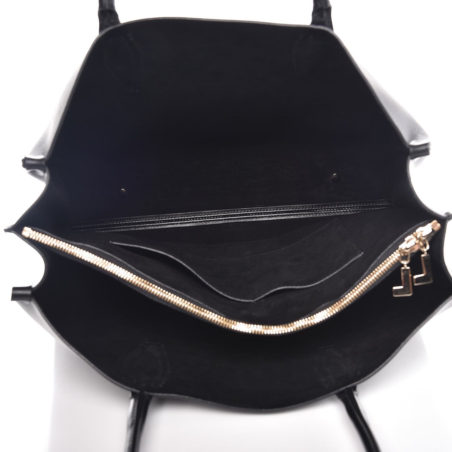 Smooth Calfskin Medium Shopper Tote Black