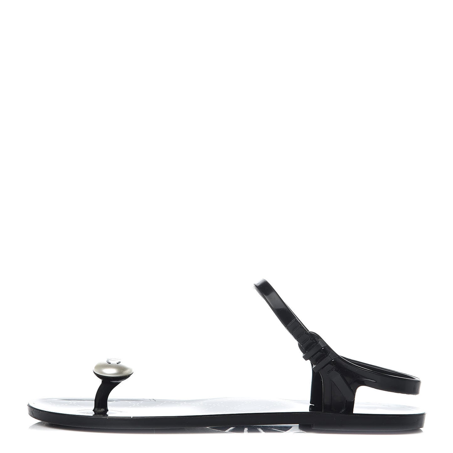 Jelly Pearl CC Thong Sandals 41 Black