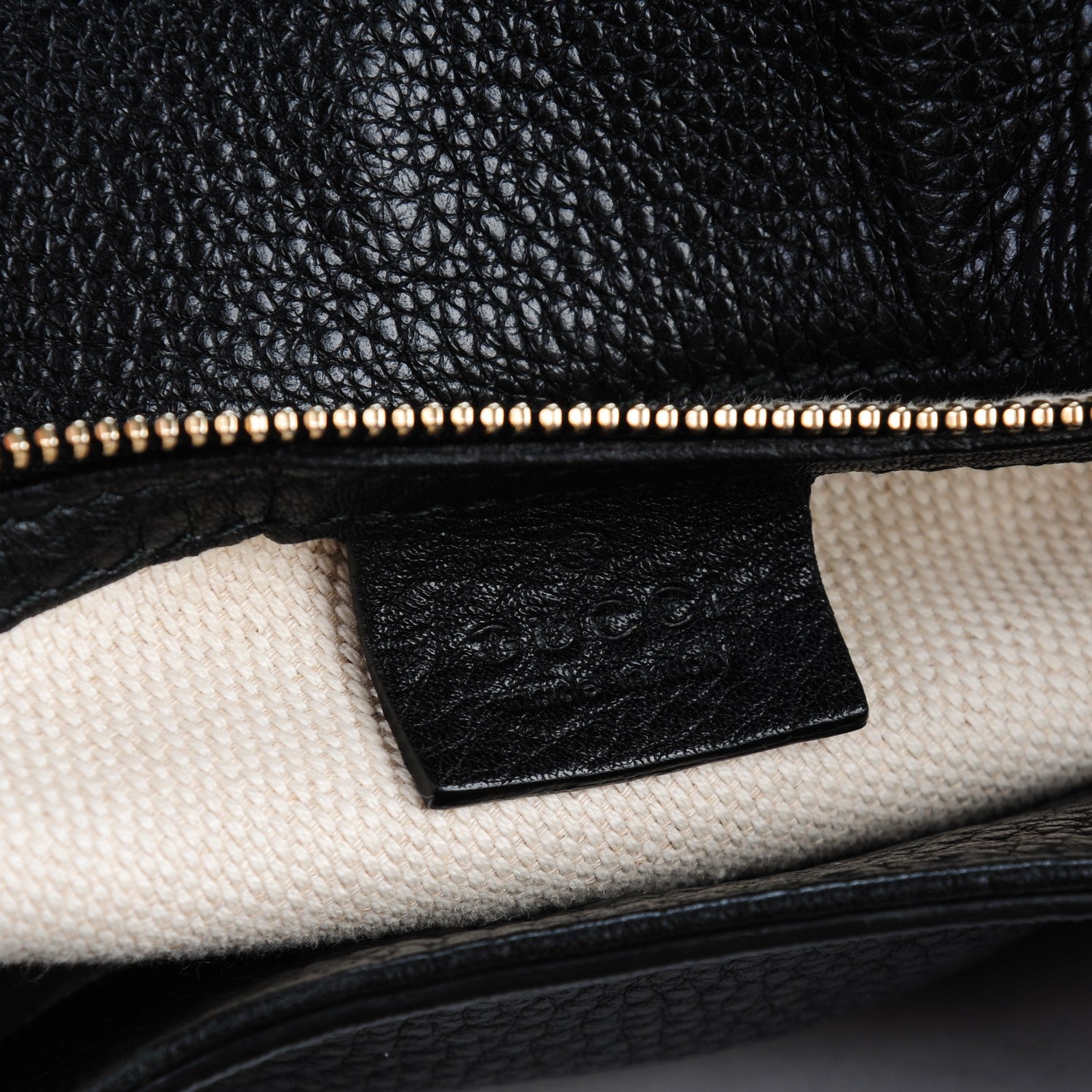 Gucci Pebbled Calfskin Large Soho Shoulder Bag Black 6 of 7