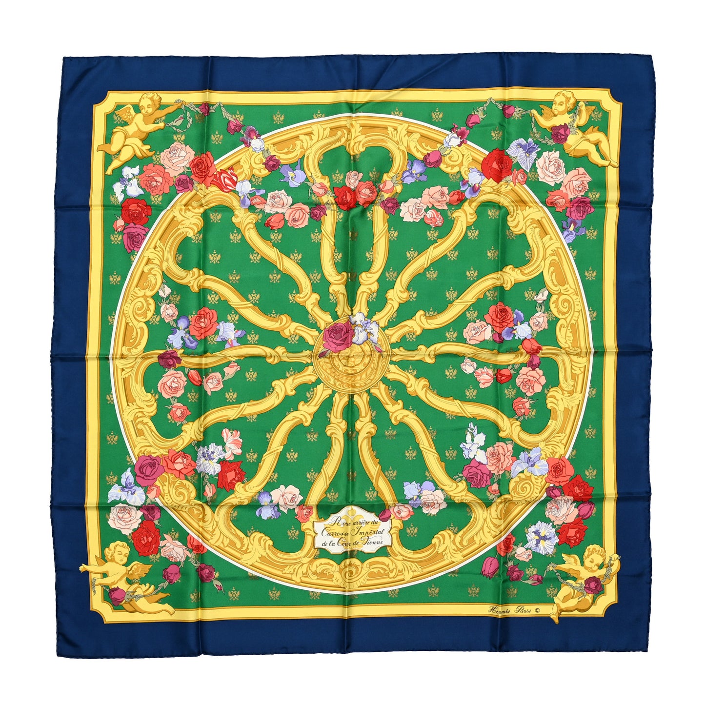 Silk Roue Arriere du Carosse Imperial de la Couer de Vienne Scarf 90