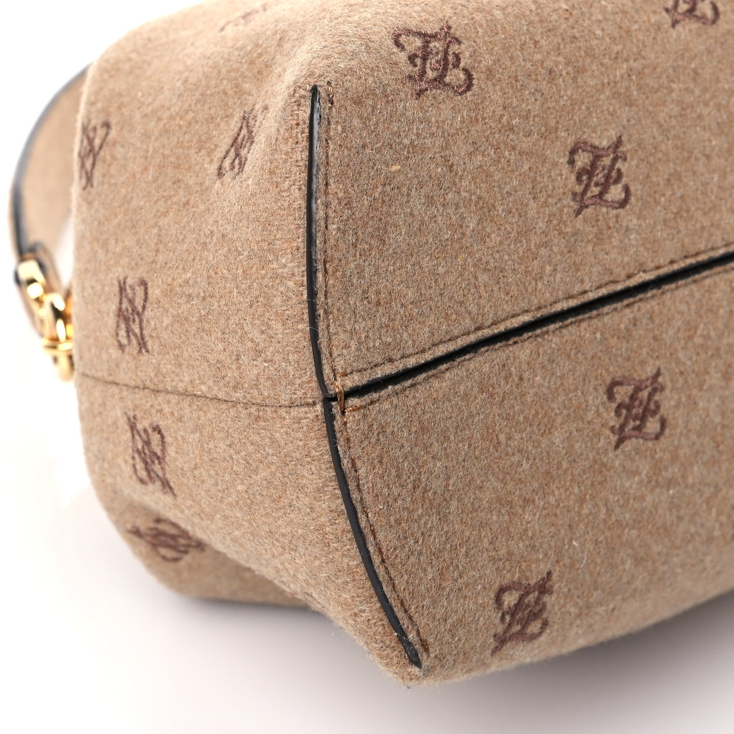 Flannel Karligraphy Embroidered Medium Fendi First Camel