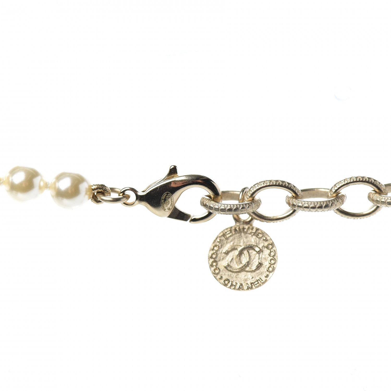 Chanel Pearl CC 100th Anniversary Necklace Light Gold 5 of 6