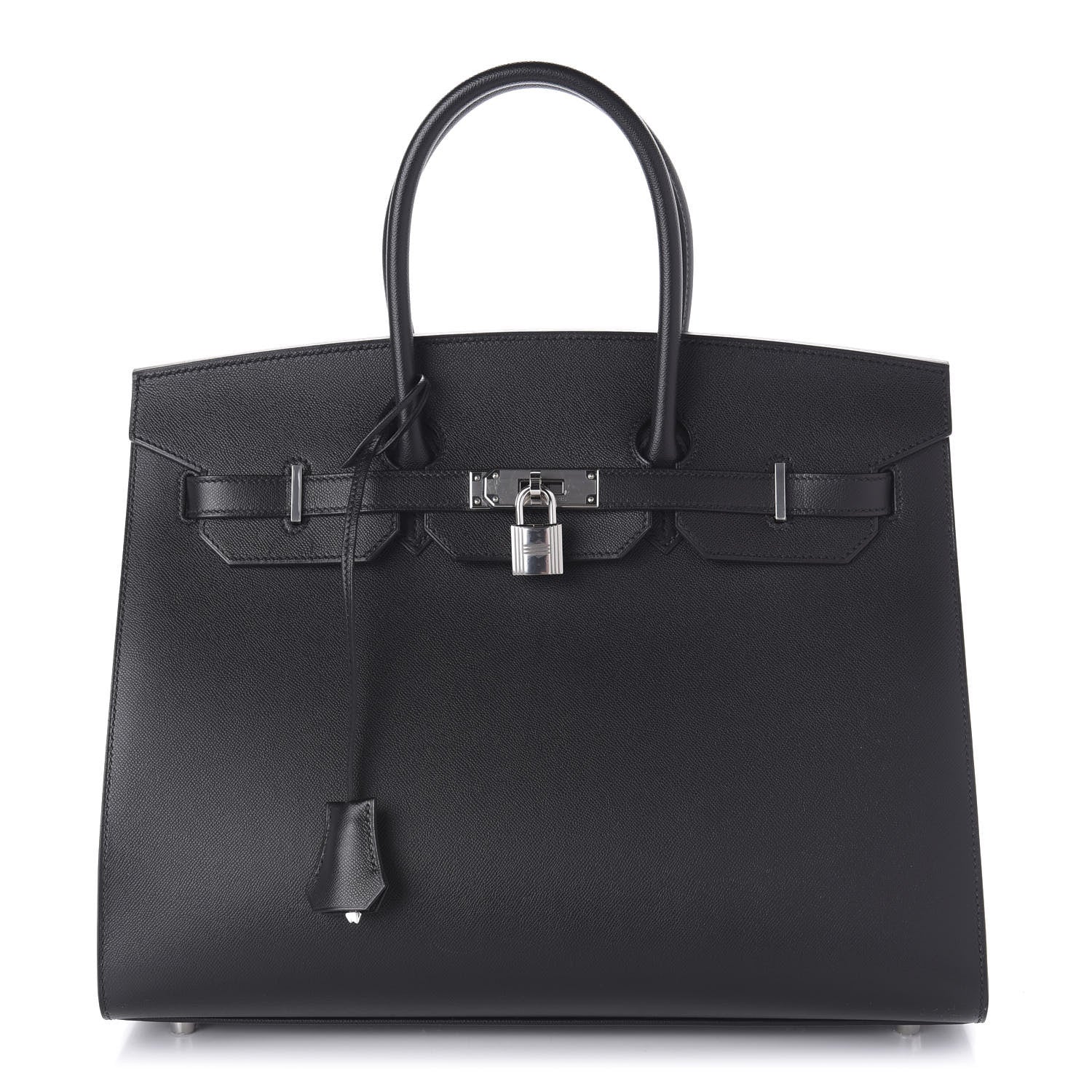 Hermes Madame Calfskin Birkin Sellier 35 Black 1 of 11
