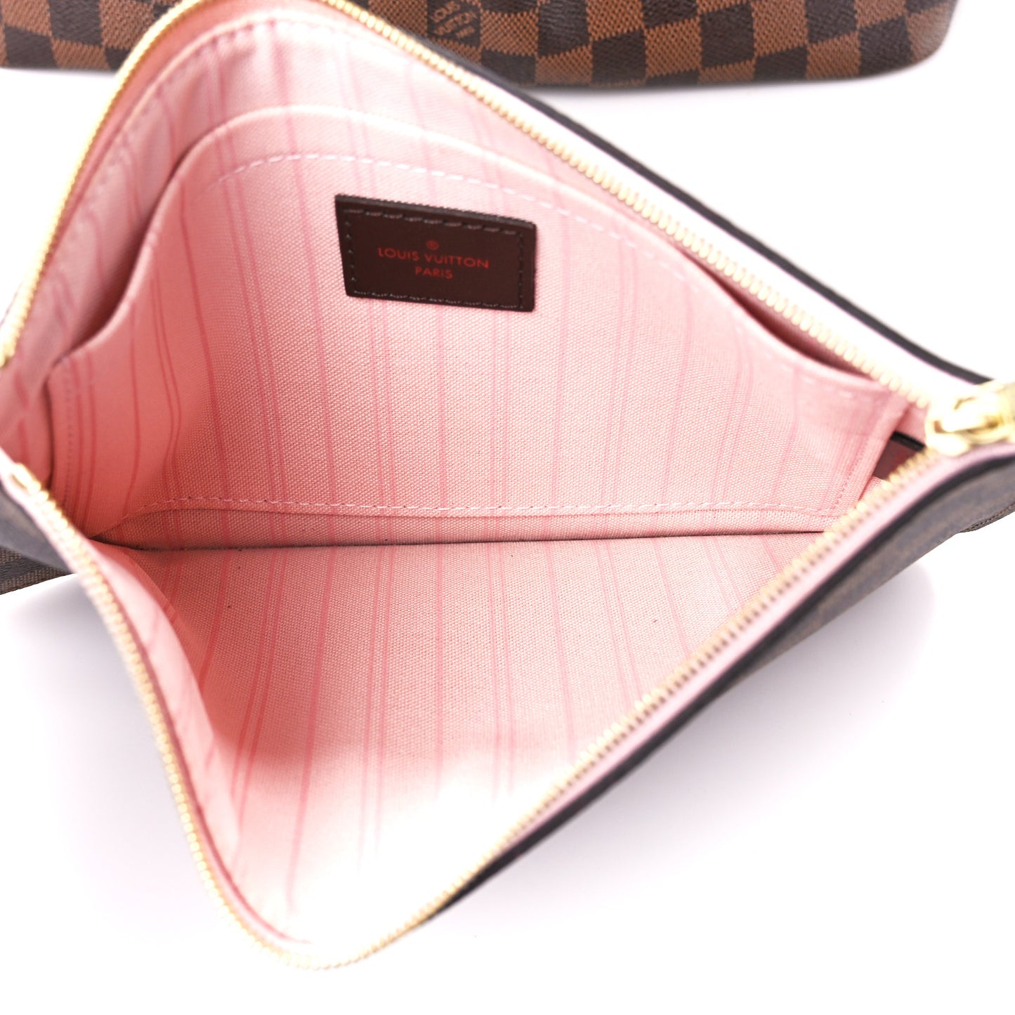 Damier Ebene Neo Neverfull MM Rose Ballerine