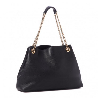 Gucci Pebbled Calfskin Medium Soho Chain Shoulder Bag Black 3 of 12