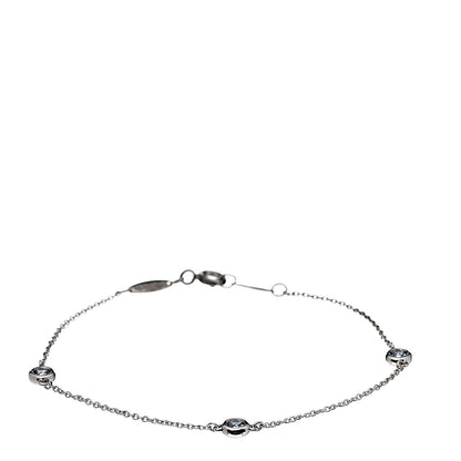 Tiffany Sterling Silver Aquamarine Elsa Peretti Color By The Yard 3 Station Bracelet 1 of 6