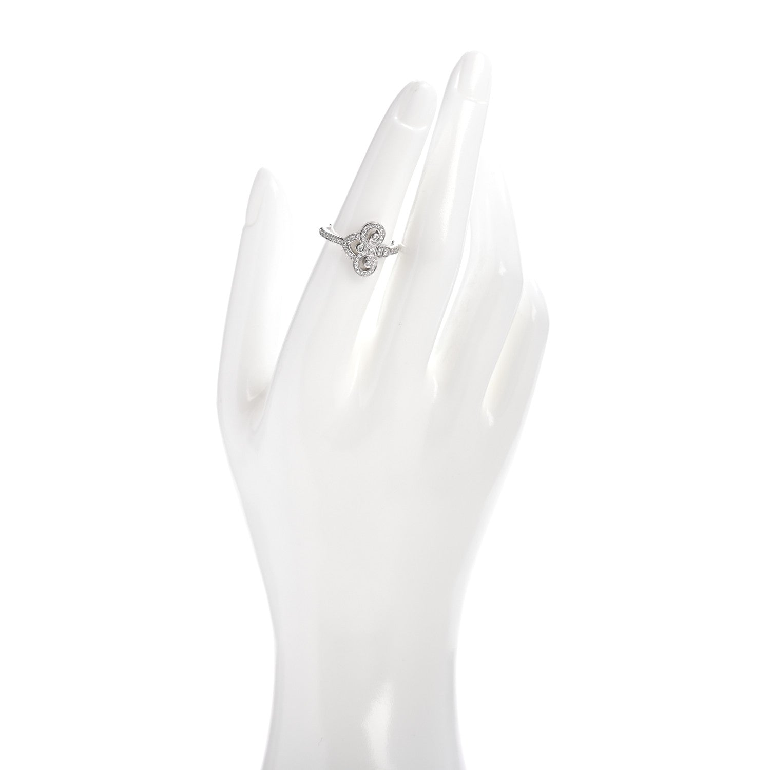 Tiffany Platinum Diamond Fleur de Lis Ring 51 5.75 2 of 5