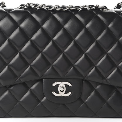 Chanel Lambskin Quilted Jumbo Single Flap Black 10 of 10