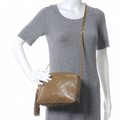 Chanel Lambskin Chevron Tassel Camera Case Taupe 2 of 8