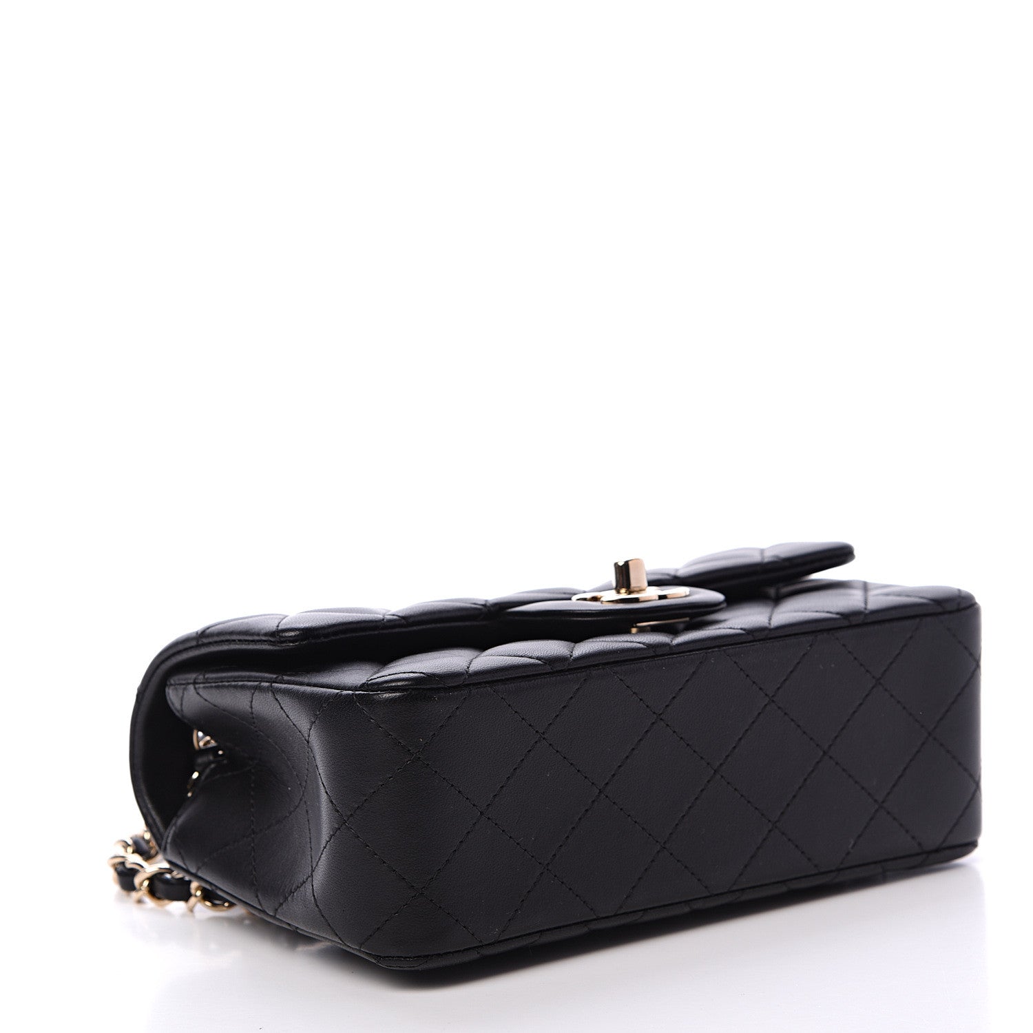 Chanel Lambskin Quilted Mini Rectangular Flap Black 3 of 10
