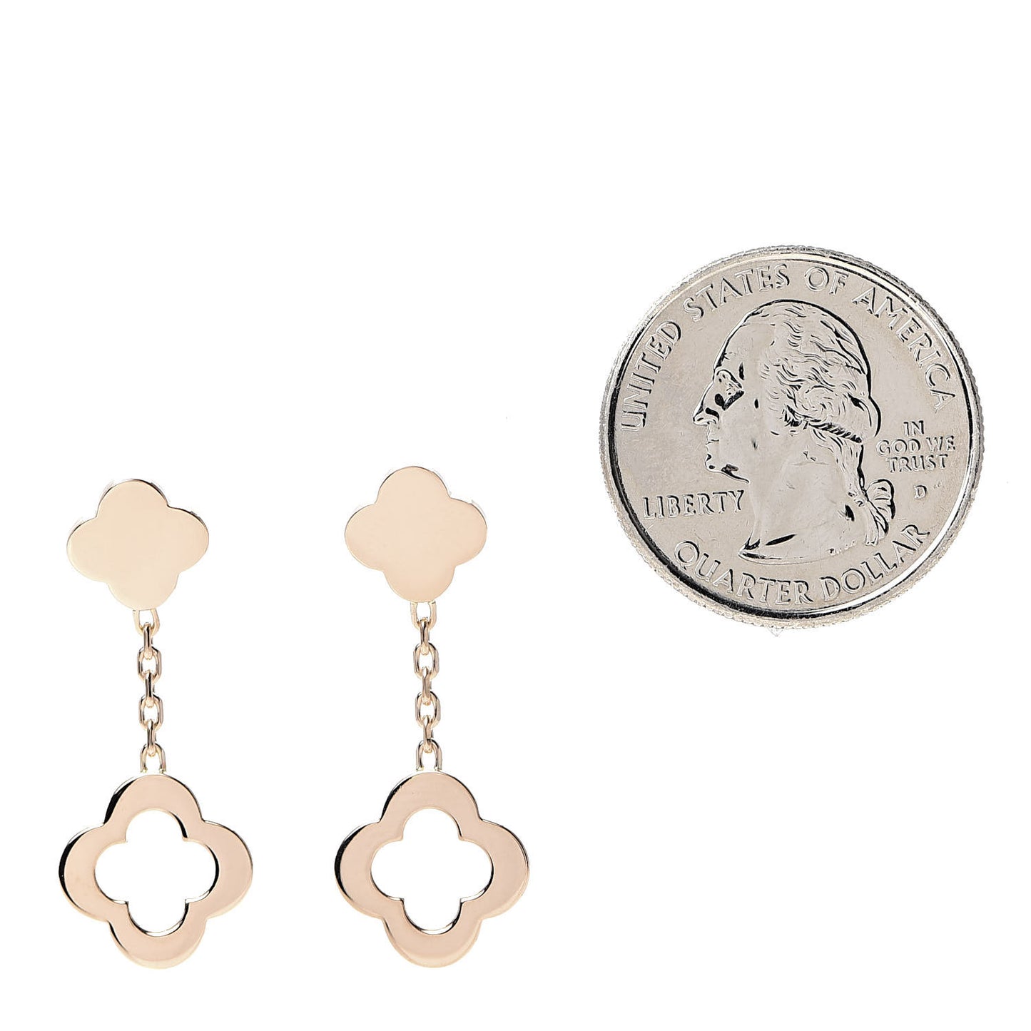 18K Rose Gold Byzantine Alhambra Drop Earrings