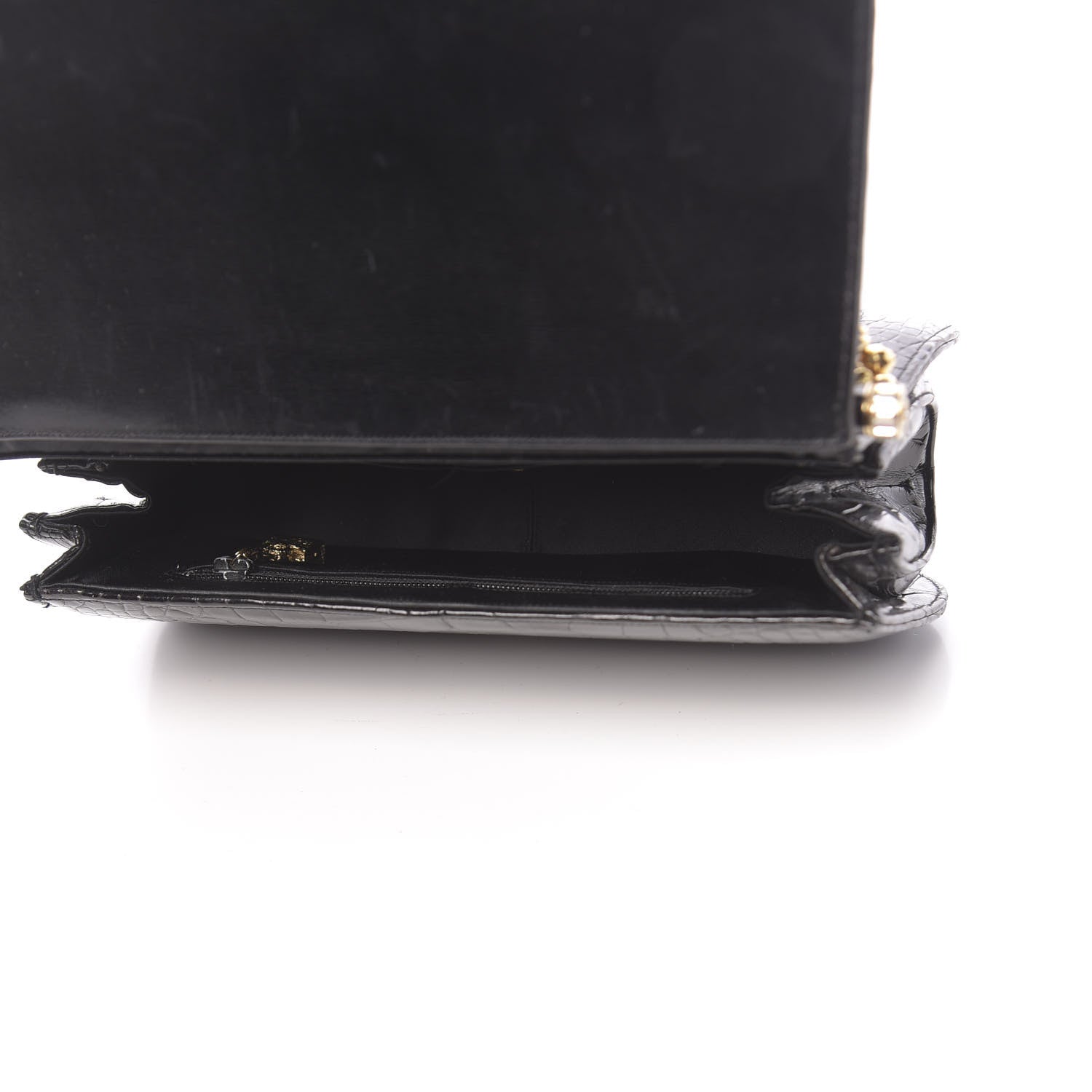 Judith Leiber Alligator Crystal Evening Bag Black 5 of 17