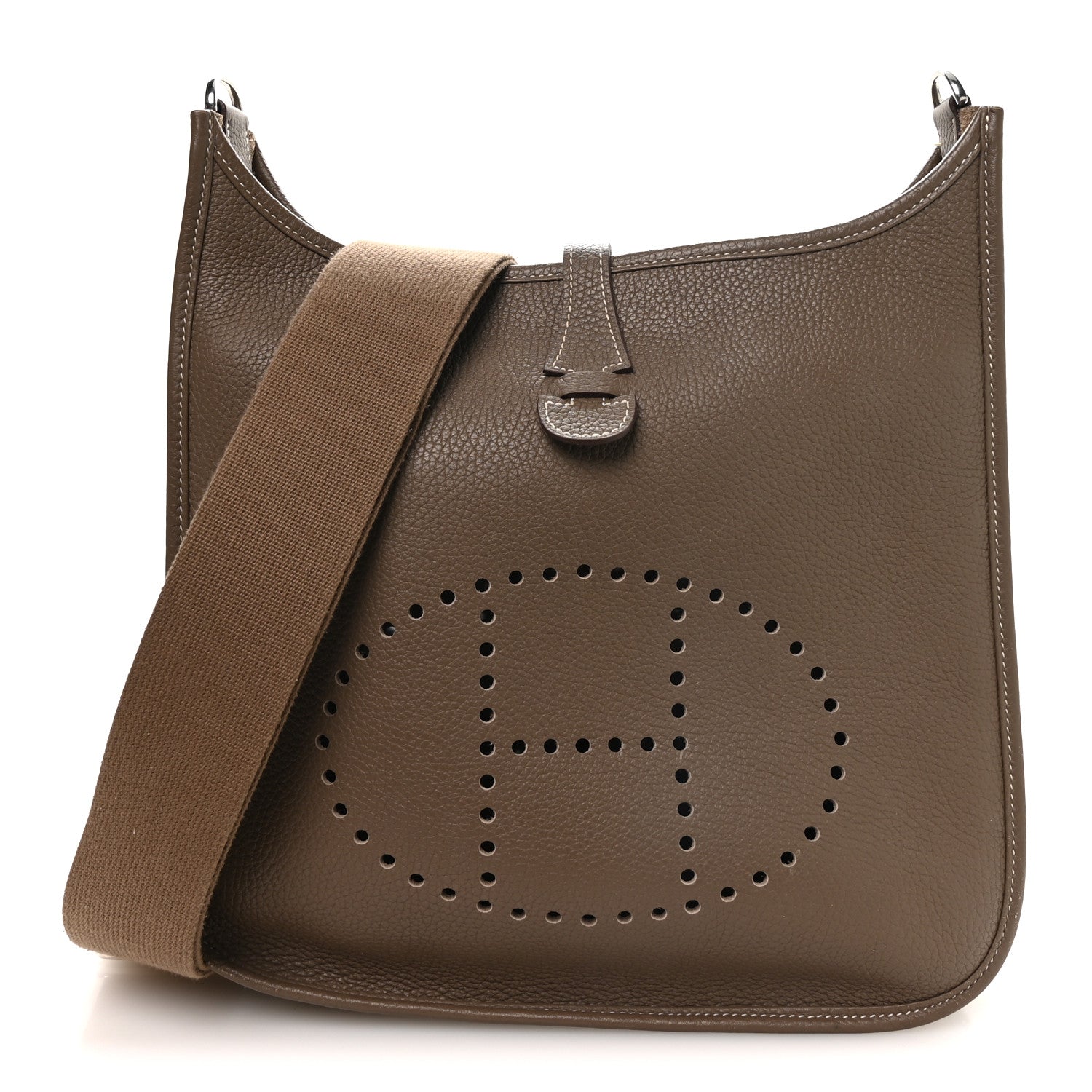 Hermes Taurillon Clemence Evelyne III PM Etoupe 1 of 11