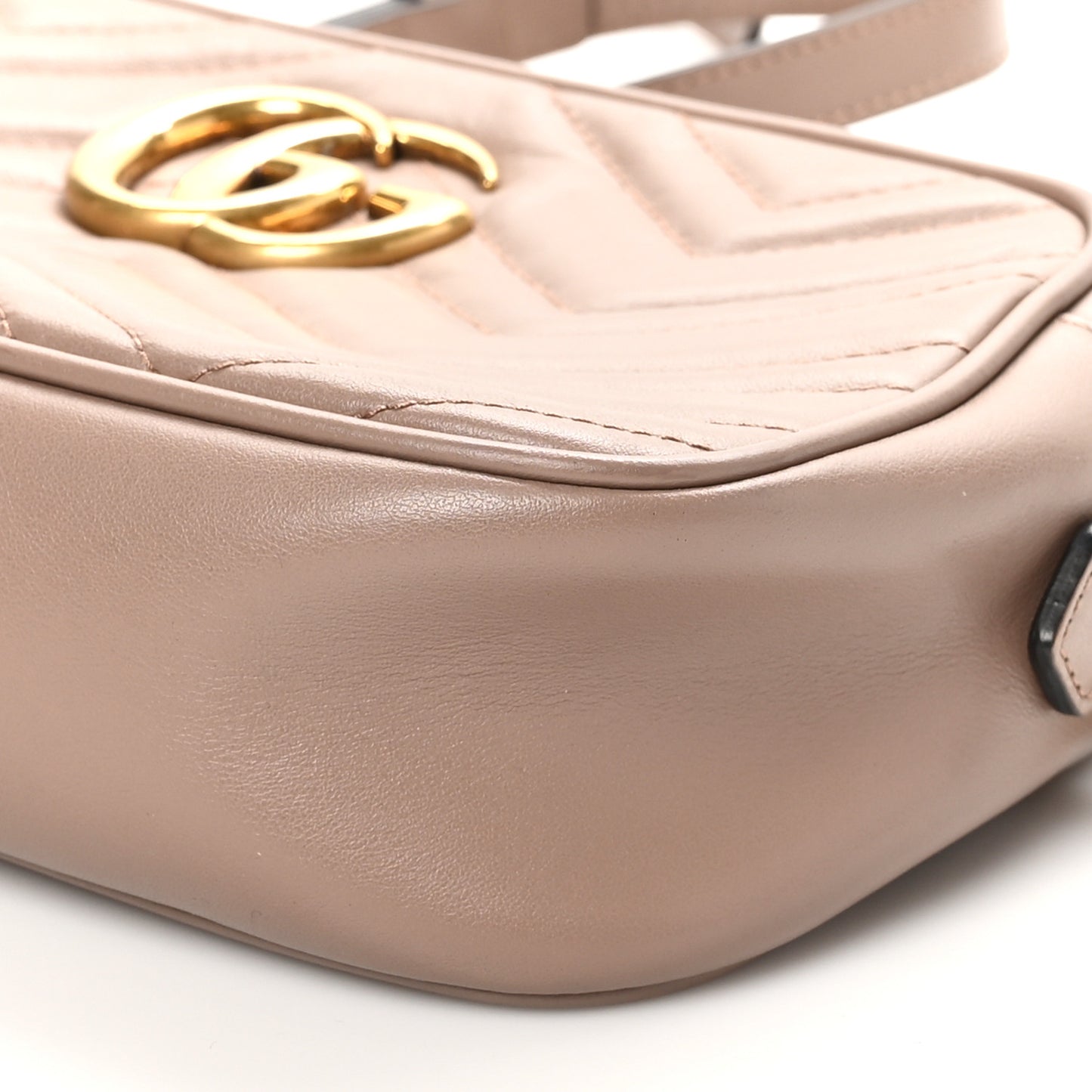 Calfskin Matelasse Small GG Marmont Chain Shoulder Bag Porcelain Rose