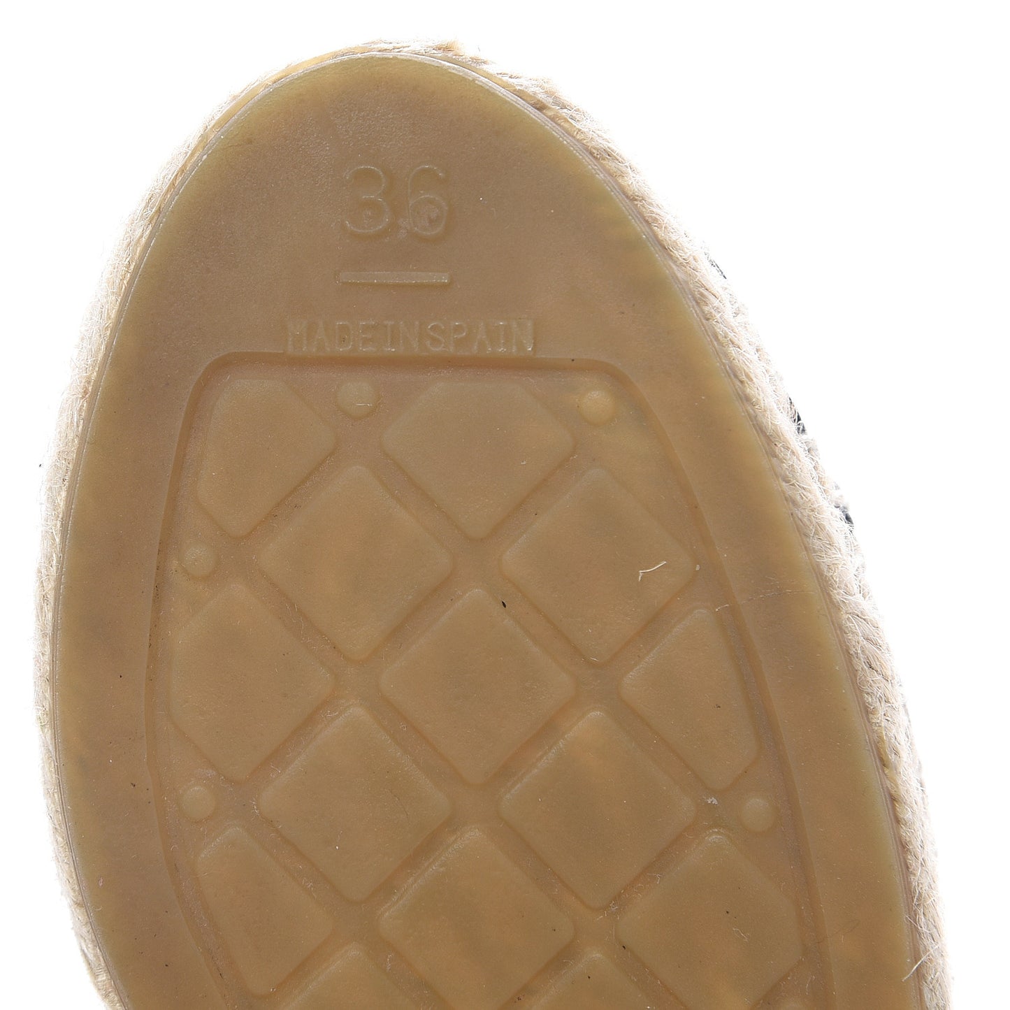 Lambskin CC Espadrilles 36 Beige Black