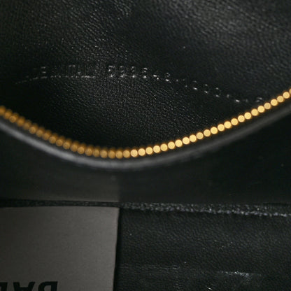 Balenciaga Shiny Calfskin Crocodile Embossed Small Hourglass Top Handle Bag Black 7 of 11