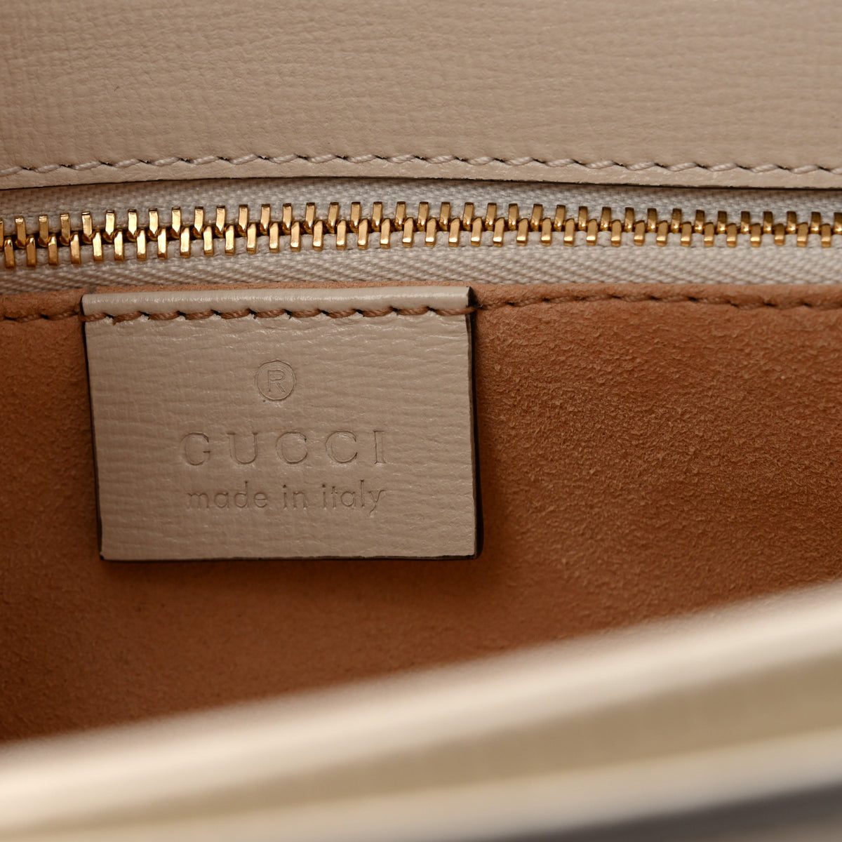 GG Supreme Monogram Horsebit 1955 Shoulder Bag Beige Mystic White