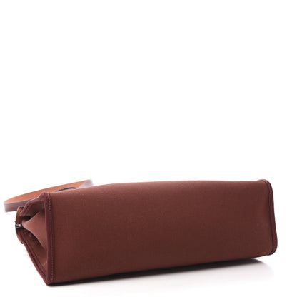 Hermes Vache Hunter Toile Herbag Zip 31 PM Rouge H 5 of 10