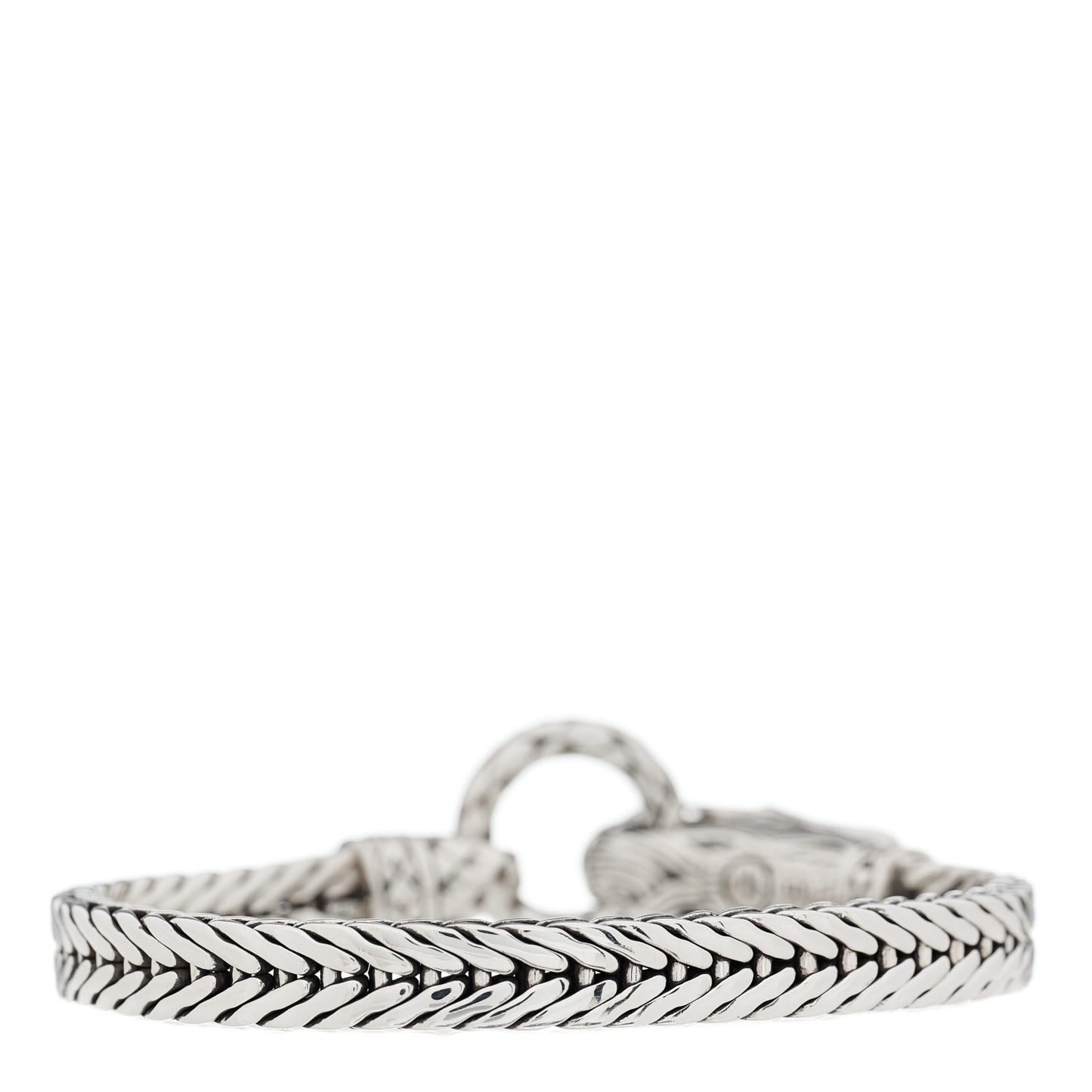 Sterling Silver Black Sapphire Naga Dragon Head Bracelet