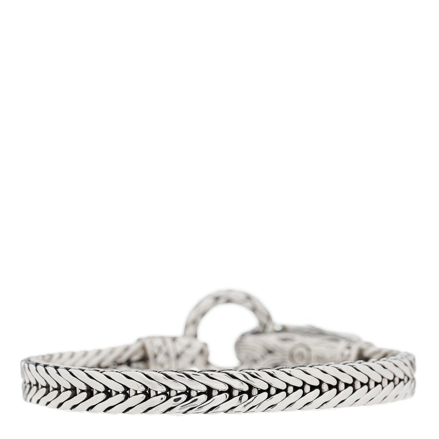 John Hardy Sterling Silver Black Sapphire Naga Dragon Head Bracelet 3 of 4