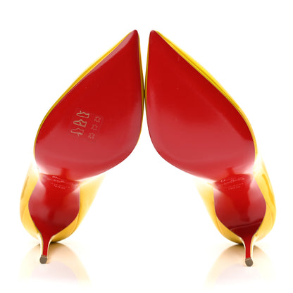 Christian Louboutin Metallic Hot Chick 100 Pumps 38.5 Yellow 5 of 8