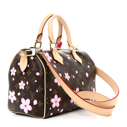 Louis Vuitton LV X TM Monogram Cherry Blossom Speedy Bandouliere 25 Sakura Brown 3 of 8