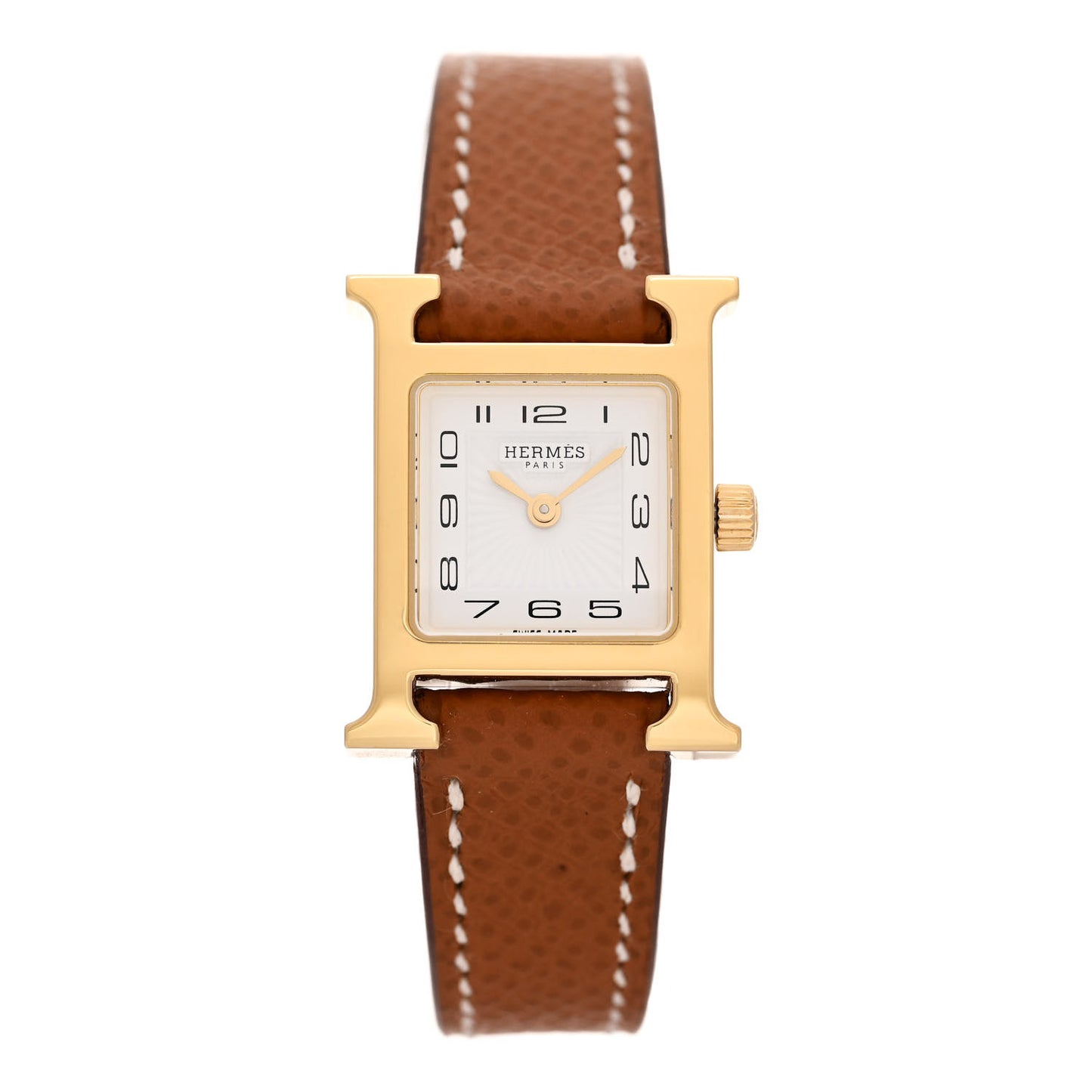 Stainless Steel Epsom 17.2mm Heure H Hour Quartz Watch Gold