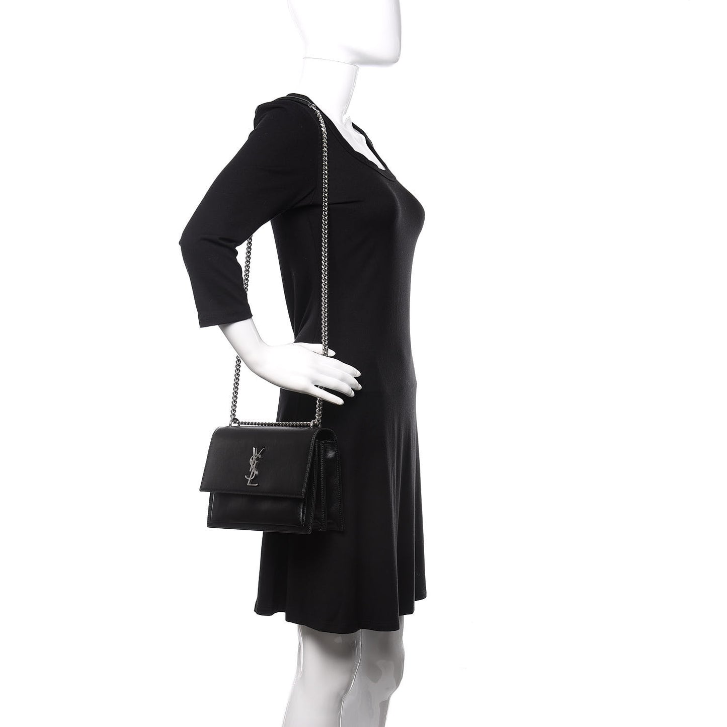 Calfskin Medium Monogram Sunset Black