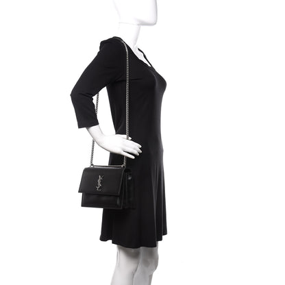 Saint Laurent Calfskin Medium Monogram Sunset Black 2 of 9