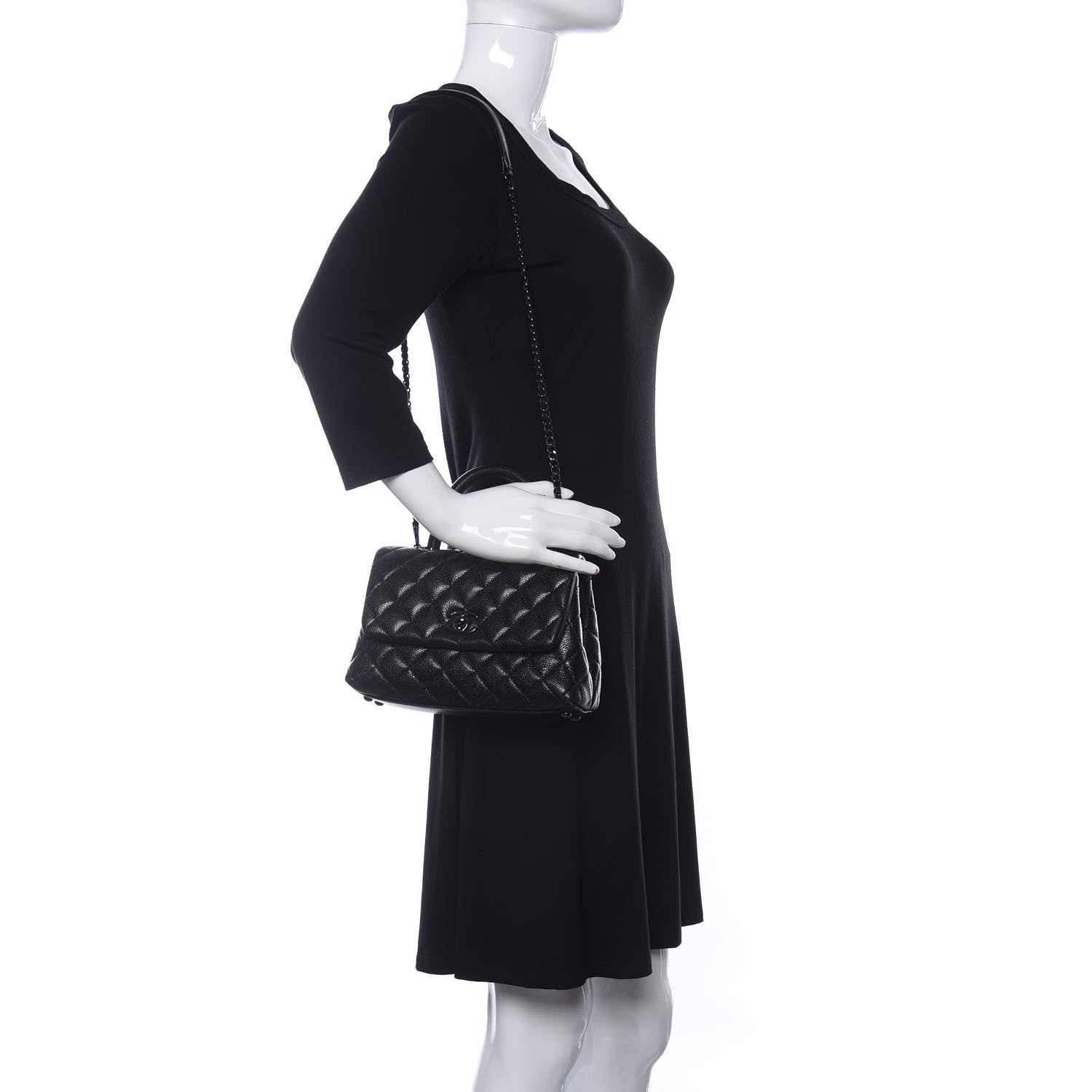 Chanel Caviar Quilted Mini Coco Handle Flap So Black 2 of 11