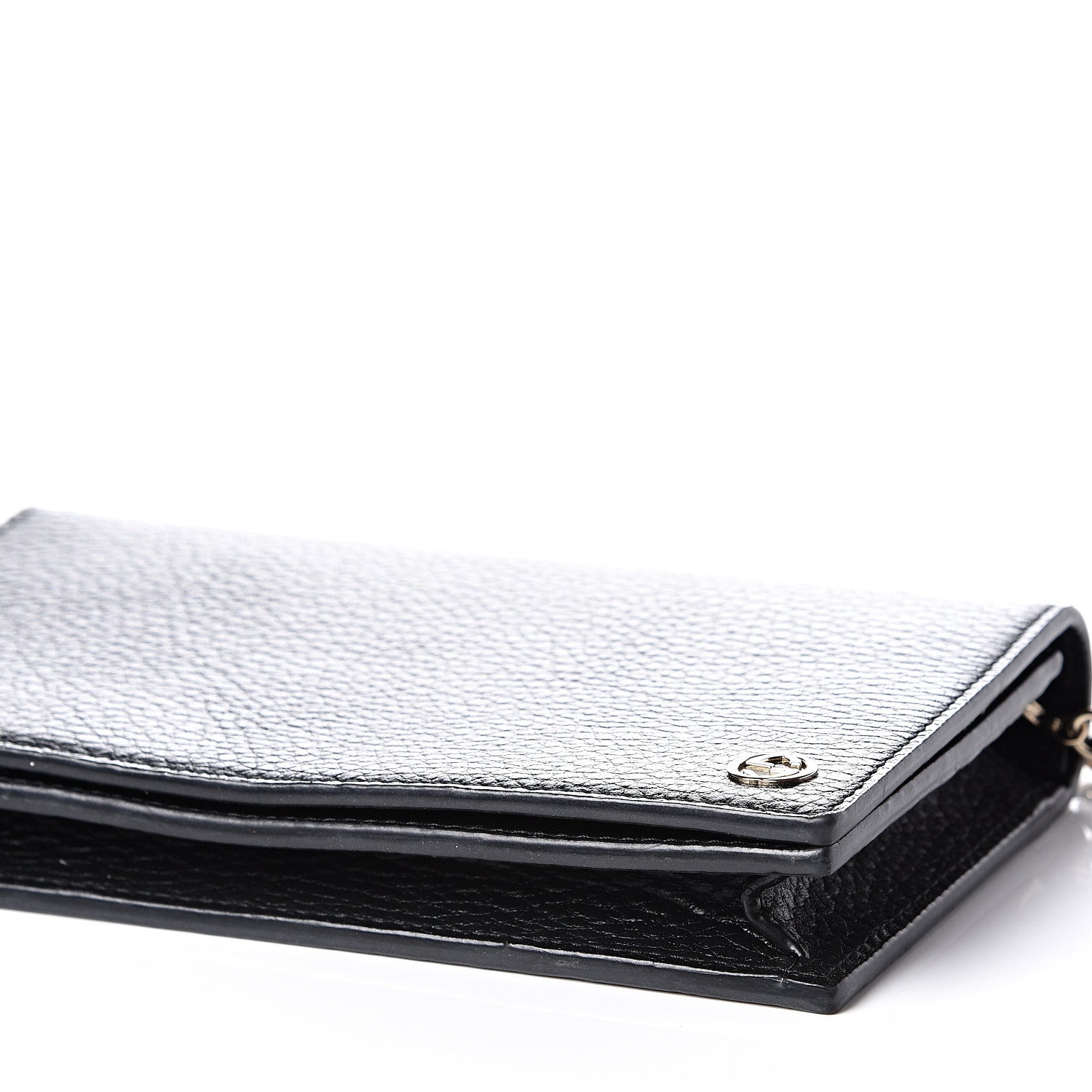 Gucci Dollar Calfskin Medium Betty Chain Wallet Black 7 of 11