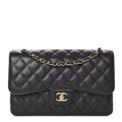 Chanel Caviar Quilted Jumbo Double Flap Black 1 of 10