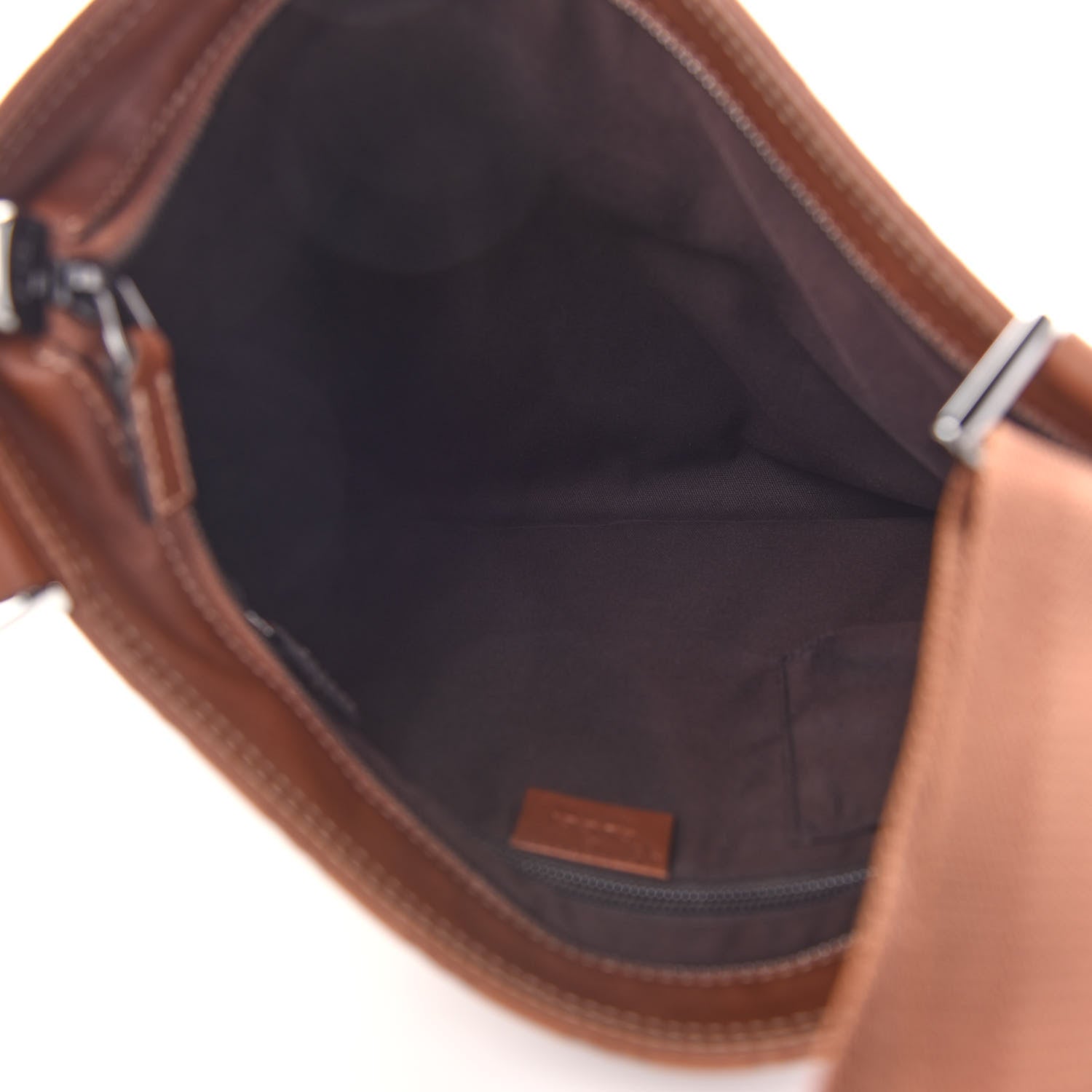 Gucci Guccissima Flat Messenger Bag Brown 5 of 9