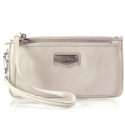 Miu Miu Leather Small Wristlet White 1 of 11
