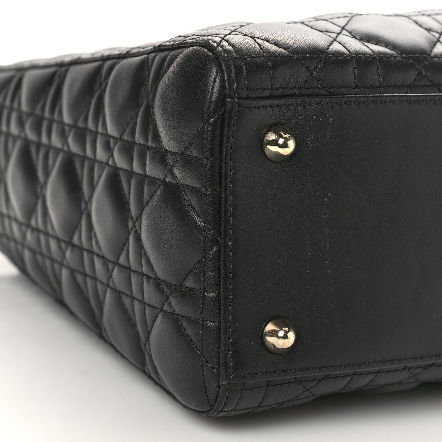 Christian Dior Lambskin Cannage Large Lady Dior Black 7 of 9