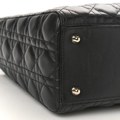 Christian Dior Lambskin Cannage Large Lady Dior Black 7 of 9