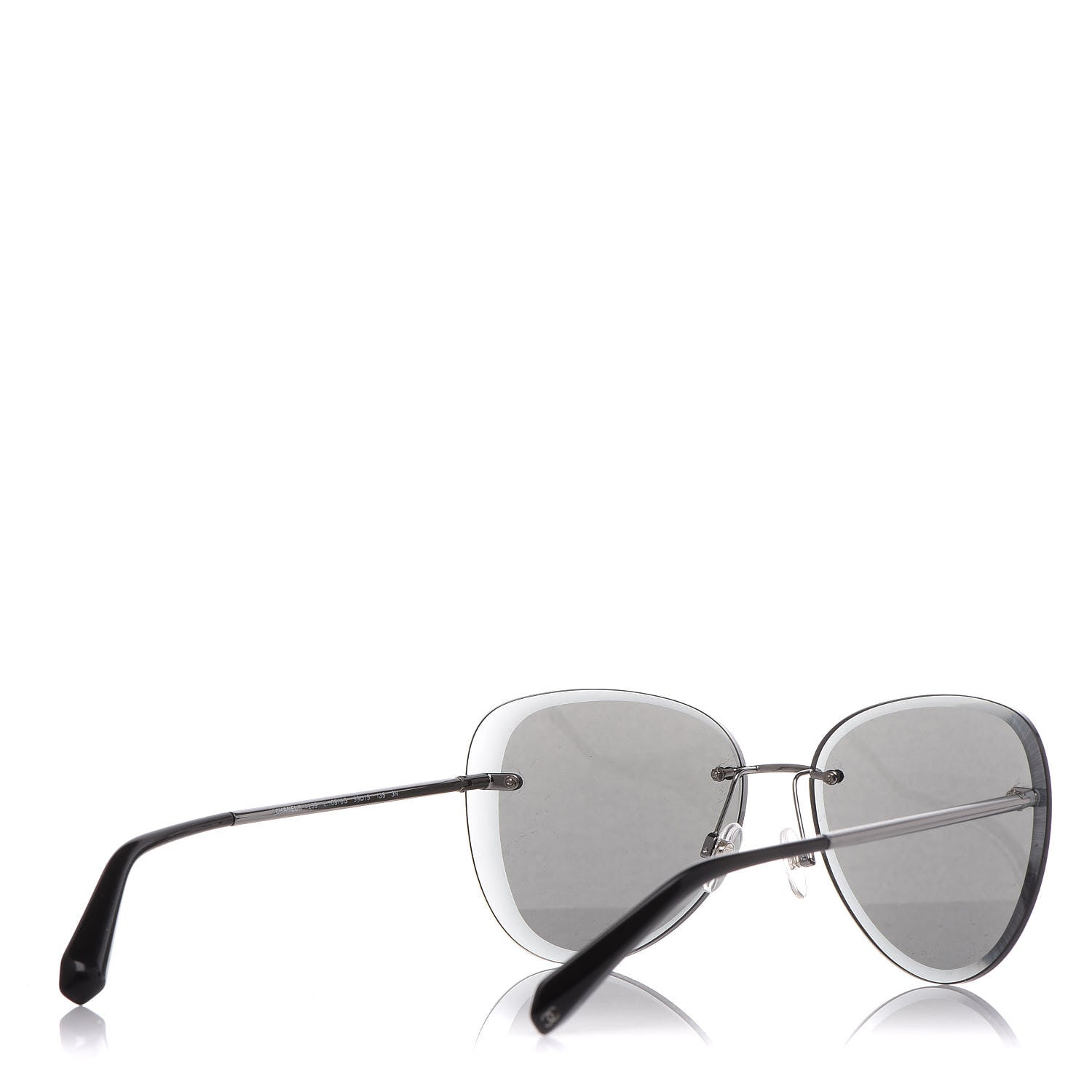 Chanel Mirrored Pilot Sunglasses 4239 Silver 4 of 7