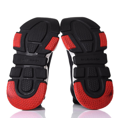 Balenciaga Neoprene Knit Womens Speed Sneakers 39 Black White Red 7 of 10