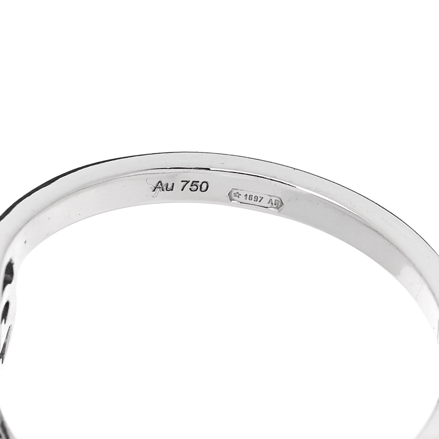 18K White Gold Running G Ring 53 6.5