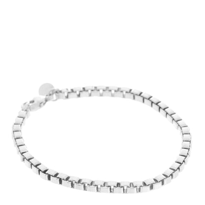 Tiffany Sterling Silver 4mm Venetian Link Bracelet 1 of 6